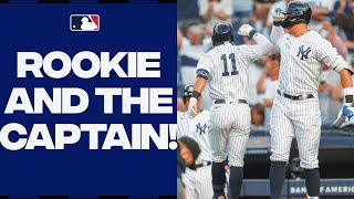 Anthony Volpe hits his first career homer, then Aaron Judge celebrates with one of his own!