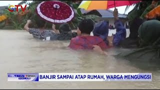 Hujan Deras, Ketinggian Banjir di Riau Capai Atap Rumah - BIM 11/01