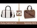 COACH RUBY SATCHEL 25 VS LOUIS VUITTON SPEEDY B25 COMPARISON