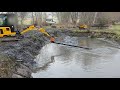 teich ausbaggern mit selbstgebauter baggerarmverlängerung