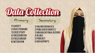 What is Data Collection ? Tools of Data Collection || Primary and Secondary data