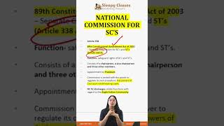 UPSC Polity - National Commissions for SC : All The Important Points