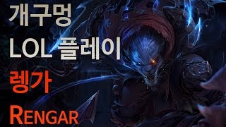 개구멍] 리그오브레전드 JUNGLE 렝가 (Rengar) 플레이영상 - 고통의 쏠랭- 20140717