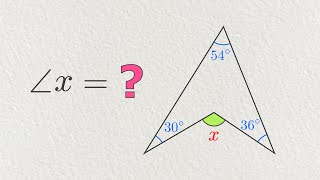 각 X의 크기는 얼마일까요? | 삼각형 내각의 합 | 오목사각형 | 중1 수학