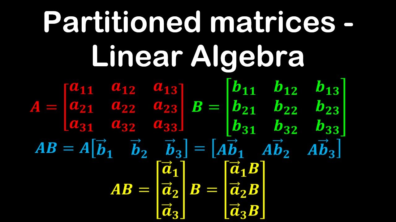 Partitioned Matrices - Linear Algebra - YouTube