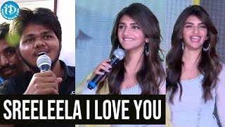 Sreeleela Interaction With Ravi Teja Fans @ Dhamaka Movie Team Meet \u0026 Cute