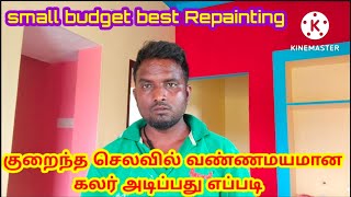 குறைந்த செலவில் வண்ணமயமான கலர் அடிப்பது எப்படி|low budget best repenting