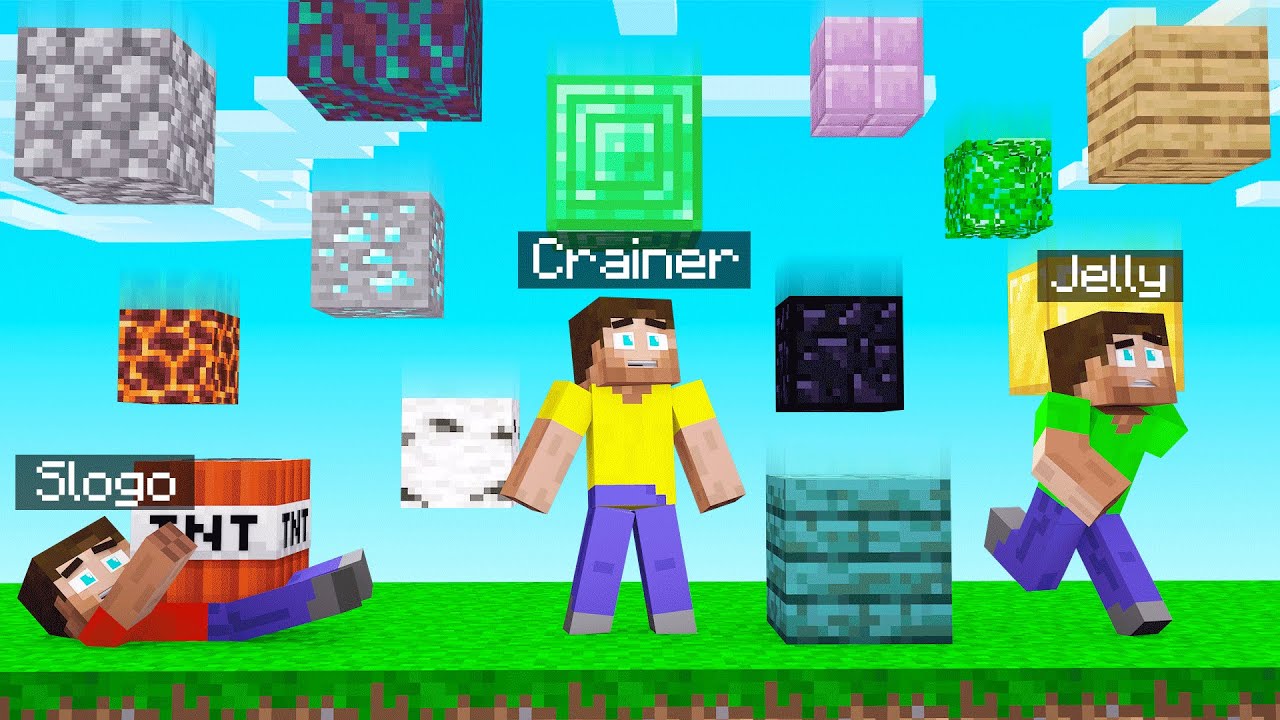 Survive The Falling Blocks Rain In Minecraft Don T Get Hit Youtube