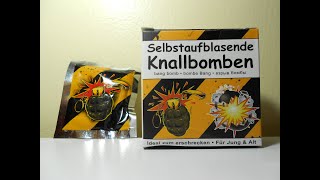 Selbstaufblasende Knallbomben