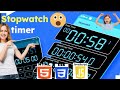 How To Create a simple stopwatch project app with html Css and JavaScript |with project source code
