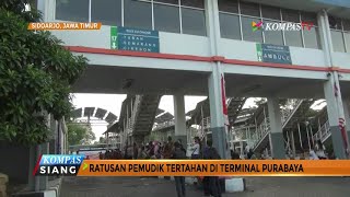 Ratusan Pemudik Tertahan di Terminal Purabaya