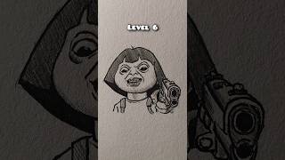 How to draw Dora in different level #dora #drawing #art #sketch #howtodraw #quickdrawing #fyp #anime
