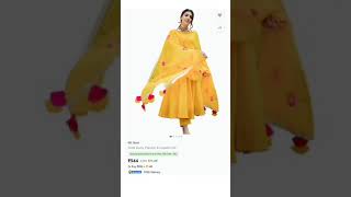 affordable yellow dress for haldi function on Flipkart ❤️