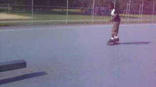 young cheesey board slides at overlook skatepark