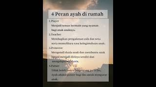 4 peran ayah dirumah#feedshorts #shortvideo #ayah #katakatabijak #motivation