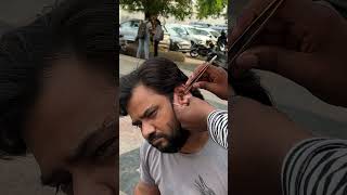 Ear cleaning Using Tools In Indian Street | ASMR #asmr #shortsfeed #ytshorts #shorts