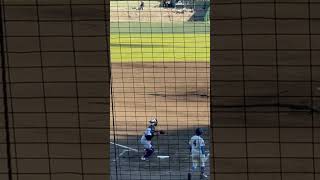 常総学院　片岡捕手　2塁送球シーン#shorts #baseball #高校野球