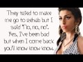 Amy Winehouse   Rehab   Lyrics On Screen HD