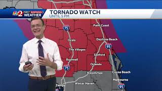 ALERT: Much of Central Florida placed under Tornado Watch Wednesday