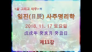 일진日辰으로 배우는 사주명리학 제11강 2018년 11월 17일무술년 계해월 계축일