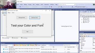 9 6 Font and Color Tester Visual Basic 2019