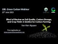 108.Green Carbon Webinar - Effect of Biochar on Soil Quality, Carbon Storage, and Crop Yield