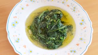 Boiled wild greens - Sonchus oleraceus