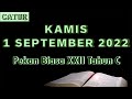 Bacaan Liturgi 01 September 2022 - Kamis Pekan Biasa XXII Tahun 2 | CATUR