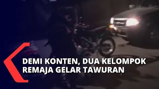 Bikin Geleng Kepala, Dua Kelompok Remaja Gelar Tawuran Demi Bikin Konten di Media Sosial