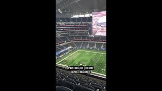 Painting the Cotton Bowl End Zones | Ohio State Football