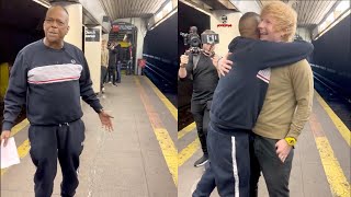 Ed Sheeran Surprised A New York City Subway Singer Performing His Song "Eyes Closed"