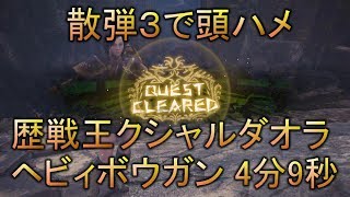 【MHW】歴戦王クシャルダオラ ヘビィボウガン（散弾） 4分9秒 (Arch Tempered Kushala Daola HBG 4:09)