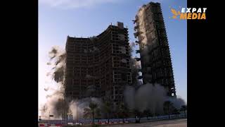 Abu Dhabi's Mina Plaza towers demolished in seconds!