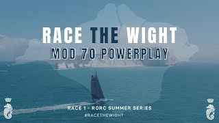 MOD70 PowerPlay. Multihull Line Honours. RORC Race The Wight.