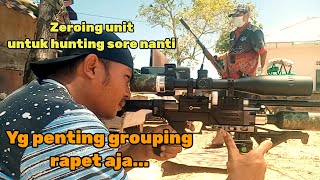 zeroing unit persiapan hunting sore, susah poros akibat angin