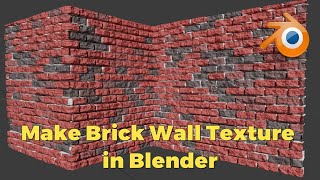 Make Brick Wall Texture in Blender Blender tutorial / Procedural Texture Material