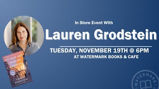 Lauren Grodstein Author Event 11.19.24