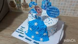 elsa cake / frozen theme cake/ frozen doll cake/ girl birthday cake/ princess elsa cake design