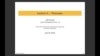 ECE 252 Lecture 4: Processes