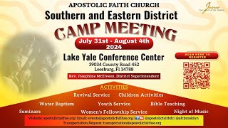 Apostolic Faith East Coast Camp Meeting | Wednesday Evening Service 7/31/2024