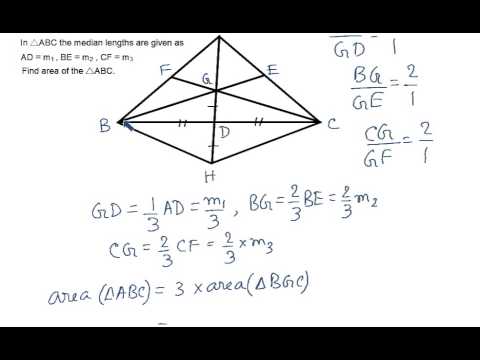 Area of a triangle with median lengths Area of a triangle with median lengths