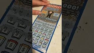 $20 Monopoly 100x scratch off Illinois Lottery