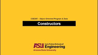 CSE 205 - Constructors