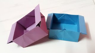 How to make a paper box? Paper fodling | #best paper art | कागज का डिब्बा कैसे बनायें ||1|| N