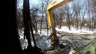 Cleaning ditches CatM316C CharlesWood Rd. Part 1