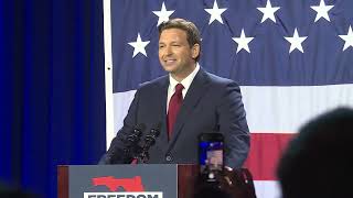 Ron DeSantis speech after winning 2022 Florida governor vs. Charlie Crist