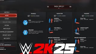 FIRST LOOK AT THE MOVESET MAIN MENU IN WWE2K25!