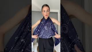 4 façons de nouer ses foulards 🤩 #shortsvideo #shortsfeed #scarfstyle #silkscarf