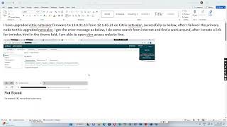 Citrix - upgrade citrix netscaler to latest version and resolve not show website and login issue