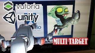 Augmented Reality Vuforia - Multi Target (showing more than one targets at the same time)